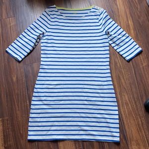 Boden Blue White Stripe Dress w Pockets size 6, 100% cotton. Great condition. ☀️